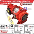 Máy tời nhanh xây dựng 100/200kg Stronger