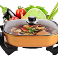 Chảo điện đa năng vân đá hoa cương Happy Call Lẩu nướng chiên xào 360k