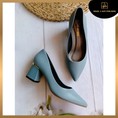Giày bít mũi nhọn gót vuông cao 5cm cực đẹp