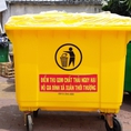 Giá thùng rác 660 lit dùng thu gom rác đô thị