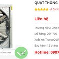 Quạt thông gió vuông 700 inox