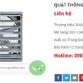 Quạt thông gió vuông 1380 inox