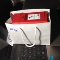Túi giấy mỹ phẩm Kraft trắng KT02