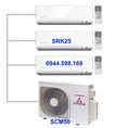 Bộ điều hòa multi Mitsubishi 1 dàn nóng 3 dàn lạnh rẻ nhất cho căn hộ 3 phòng