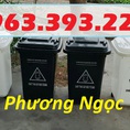 Thùng rác y tế 60L, thùng phân loại rác y tế, thùng rác y tế 60L có bánh xe