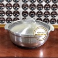 Thố gang đáy dày doa bóng 2.5 lít nấu lẩu cháo chính hãng Ngân Thọ