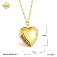 Dây chuyền titan mặt trái tim chứa hình 1234