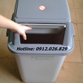 Thùng rác nhựa nắp hở 60 lít