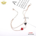 Lắc tay titan mặt 3 tim 3 màu 253