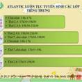 Atlantic Khai giảng các lớp tiếng Trung nhanh tay đky để nhận ưu đãi nhé