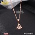 Dây chuyền titan mặt tam giác kết đá 568
