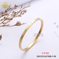 Vòng tay titan viền khắc họa tiết nhỏ 752