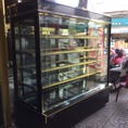 Tủ trưng bày bánh kem 5 tầng kính vuông màu đen