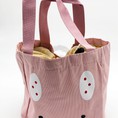 Túi giữ nhiệt đựng cơm màu hồng thỏ dây rút loại dày tốt GD015