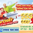 Khuyến mãi đặc biệt đồng giá vé Vietjet đã gồm thuế 555k