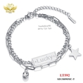 Lắc tay titan 2 tầng mặt chữ nhật Lucky 592