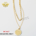 Dây chuyền titan 2 tầng mặt tròn cô gái 1617