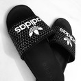 Dép Quai Ngang Ngang Adidas Slide Back Trắng Đen Big Size