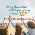 Mua vé máy bay Vietnam Airlines nhóm giảm giá từ 10 15%