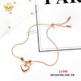 Lắc tay titan dây nhỏ mặt trái tim 595