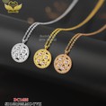 Dây chuyền titan mặt tròn hoa đá 8 cánh 1655