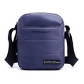 Túi nam đeo chéo kiểu đứng vải dù chống nước màu xanh navy TDC015