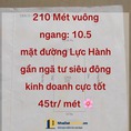 Lô 210m2 mặt đường Lực Hành ngay ngã tư sầm uất, ngang 10,5m chia lô cực đẹp, gần chợ Đằng Lâm, sân bóng, trường cấp 3