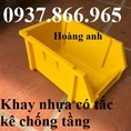 Kệ nhựa vát đầu dùng trong xưởng cơ khí, khay nhựa dùng trong xí nghiệp, khay nhựa