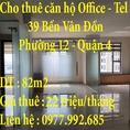 Cho thuê căn hộ Office Tel 39 bến vân đồn, phường 12, quận 4