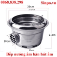 Bếp nướng âm bàn hút âm nhà hàng BBQ