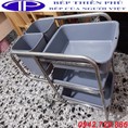 Xe đẩy thu dọn thức ăn , bát đĩa cho nhà hàng quán ăn giá rẻ