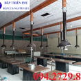 Ống hút khói cứng tại bàn cho bếp nướng than giá rẻ tại Quảng Ninh
