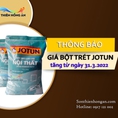 Nhanh tay mua bột trét Jotun trước ngày 31.3.2022