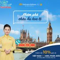 Vietnam Airlines giảm 10% giá vé đi Châu Âu
