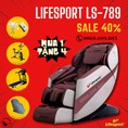 SỐC SỐC SỐC ghế massage LIFESPORT 789 ls789 đang GIẢM GIÁ SẬP SÀN 70% và MUA 1 TẶNG 1 xe đạp thể thao
