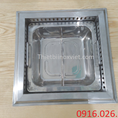 Cung cấp nồi lẩu inox hai ngăn vuông âm bàn đáy vát