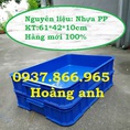 Thùng nhựa vuông có nắp, thùng nhựa hình chữ nhật,giá thùng nhựa đặc, khay nhựa HS 025