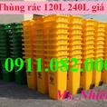 Giá sỉ thùng rác nhựa hdpe Thùng rác 120 lít 240 lít giá rẻ tại vĩnh long lh 0911082000