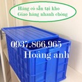 Mua thùng nhựa đặc màu xanh ở đâu, thùng nhựa cao 39, khay nhựa có nắp đậy