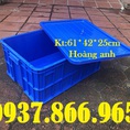 Cung cấp thùng nhựa có nắp, Thùng nhựa cao 25, khay nhựa màu xanh