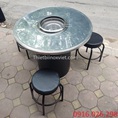 Bàn ghế tròn mặt đệm dành cho nhà hàng tại Hà Nội
