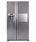 Tủ lạnh Side by Side Sharp SJX60LWB ST 538 lít, 2 cửa, bề mặt kim loại sáng bóng, tay cầm thế hệ mới loại dài