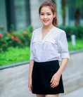 Sơ mi zara chấm bi voan lụa mềm, nhẹ, mát, không nhăn.