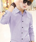 Sơ mi nam Hàn Quốc tay dài kt tím nhạt Mã: KT MSAN015