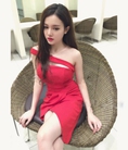 Đầm body lệch vai