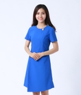 Đầm Chữ A Hai Nút Xanh NINA