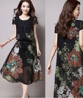 Đầm suông dài họa tiết hoa DM250 Hàng nhập