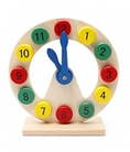 Đồng hồ gỗ cho bé học số,học màu.