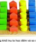 Bảng khối trụ học đếm và so sánh cho bé