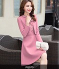 Set đầm cát hàn tay voan kèm áo khoác dày đẹp từ 70k